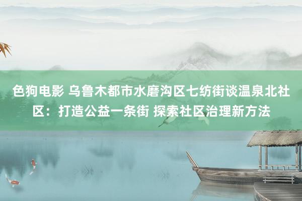 色狗电影 乌鲁木都市水磨沟区七纺街谈温泉北社区：打造公益一条街 探索社区治理新方法